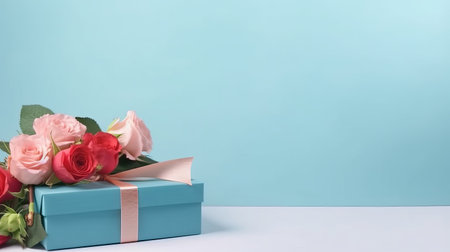 Mother's day background with flowers. Illustration Generative AIの素材