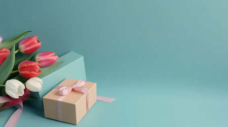 Mother's day background with flowers. Illustration Generative AIの素材