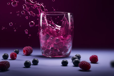 Berry juice background. Illustration Generative AIの素材