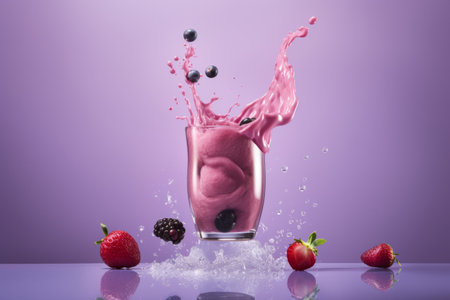 smoothie background. Illustration Generative AIの素材