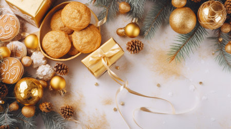 Merry christmas background. Illustration Generative AIの素材