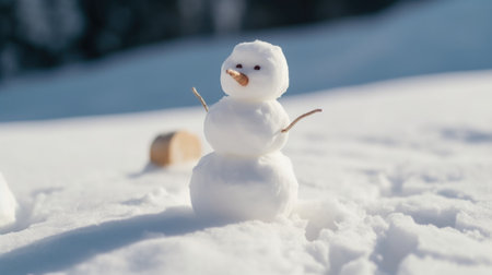snowman winter background. Illustration Generative AIの素材