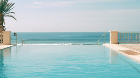 luxury pool. Illustration Generative AIの素材