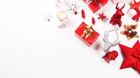 Merry christmas background. Illustration Generative AIの素材