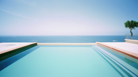 luxury pool. Illustration Generative AIの素材