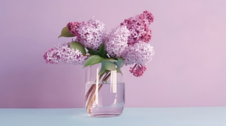 Lilac flower bouquet. Illustration Generative AIの素材