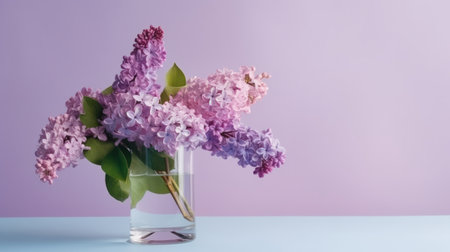 Lilac flower bouquet. Illustration Generative AIの素材