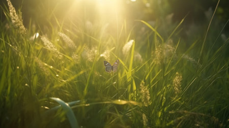 natural summer forest background. Illustration Generative AIの素材