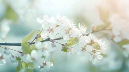 spring blossom trees background. Illustration Generative AIの素材