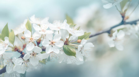 spring blossom trees background. Illustration Generative AIの素材
