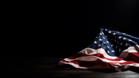 USA flag background. Illustration AI Generativeの素材
