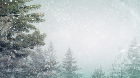 Winter Christmas Forest Background. Illustration Generative AIの素材