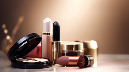 luxury cosmetic products. Illustration Generative AIの素材