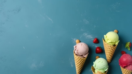 ice cream background. Illustration Generative AIの素材