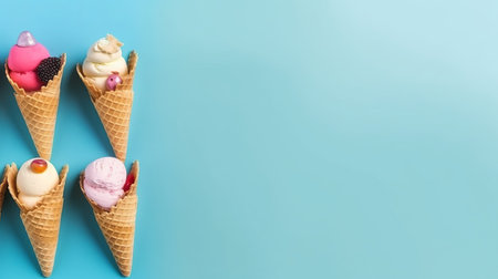 ice cream background. Illustration Generative AIの素材