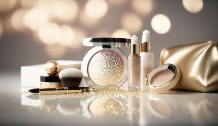 luxury cosmetic products. Illustration Generative AIの素材