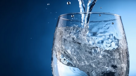 Clean water in glass. Illustration Generative AIの素材