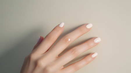 Beautiful nail manicure. Illustration Generative AIの素材