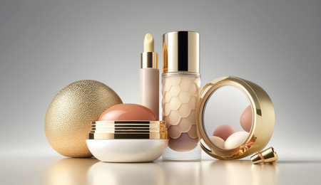 luxury cosmetic background. Illustration Generative AIの素材
