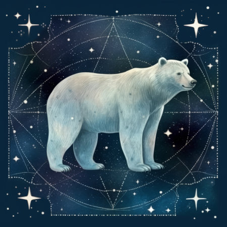 Stars constellation Ursa Major in the night sky Illustration Generative AIの素材