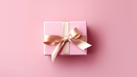 Pink gift box background. Illustration Generative AIの素材