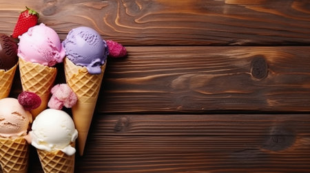ice cream background. Illustration Generative AIの素材