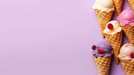 ice cream background. Illustration Generative AIの素材