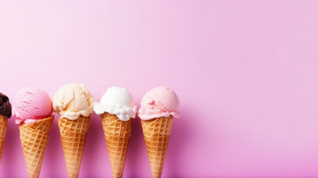 ice cream background. Illustration Generative AIの素材