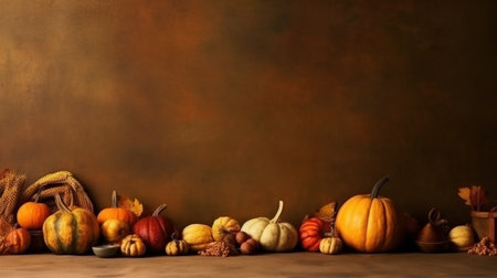 Thanksgiving background. Illustration Generative AIの素材