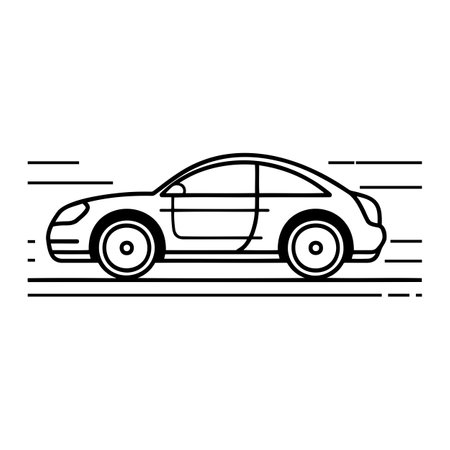 Car Thin Line Vector Web Icon EPS10のイラスト素材