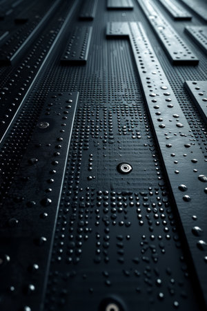 Abstract dark metal 3D background.の素材