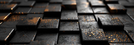 Abstract dark metal 3D background.の素材