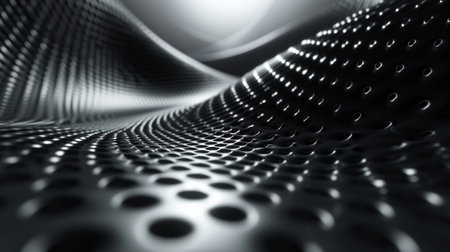 Abstract dark metal 3D background.の素材