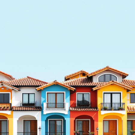 real estate advertising background with copy space.の素材