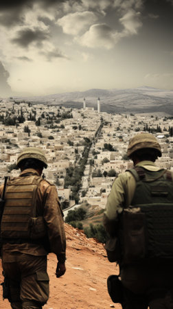 military Conflict between Israelis and Palestinians, and the entire Middle East region.の素材