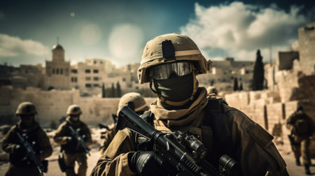 The military conflict has resulted in numerous casualties and human suffering. .の素材