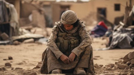 The military conflict has resulted in numerous casualties and human suffering. .の素材