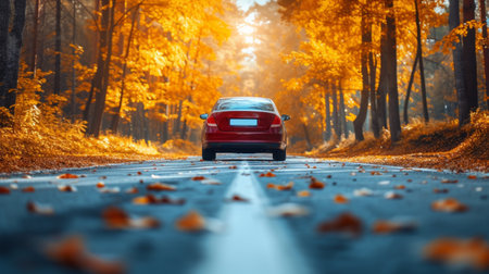 Beautiful background for car rental advertising.の素材