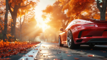 Beautiful background for car rental advertising.の素材