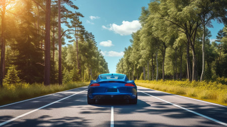 Beautiful background for car rental advertising.の素材