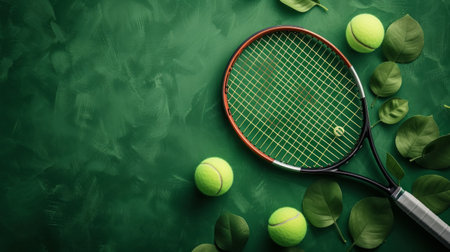 Beautiful background for tennis sport club advertising.の素材