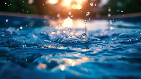 Beautiful background for swimming advertising.の素材