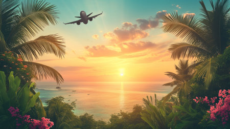 Beautiful background for travel advertising.の素材