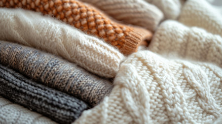 Beautiful background for wool sweaters advertising.の素材