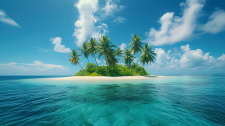 Beautiful photo of a tropical island for background.の素材
