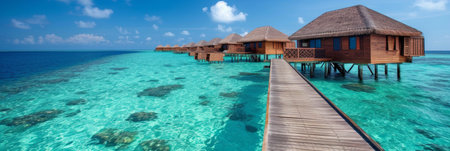 Beautiful photo of the Maldives for background.の素材