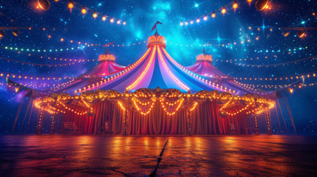 Beautiful background for circus advertising.の素材
