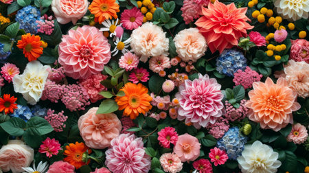 Beautiful background for flower shop advertising.の素材