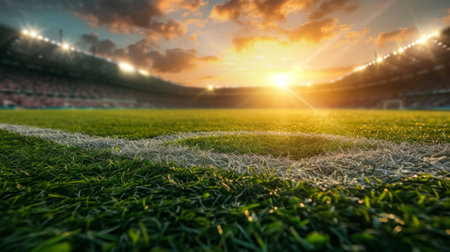 Beautiful background for football game advertising.の素材