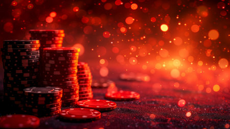 Beautiful background for poker game advertising.の素材